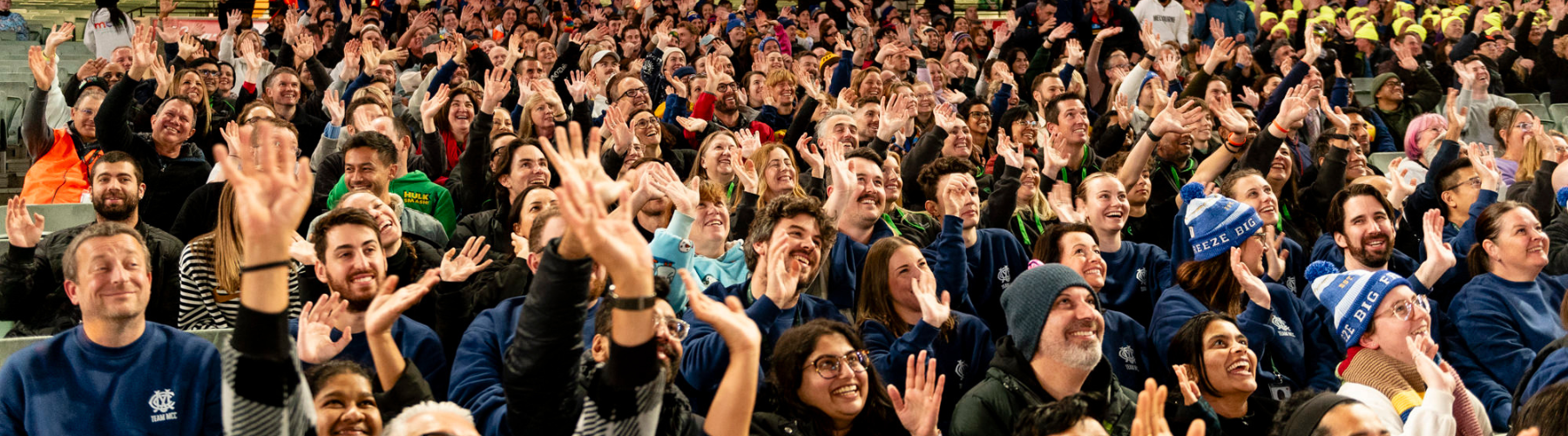 A crowd gathered in the stands at the MCG for Sleep at the 'G