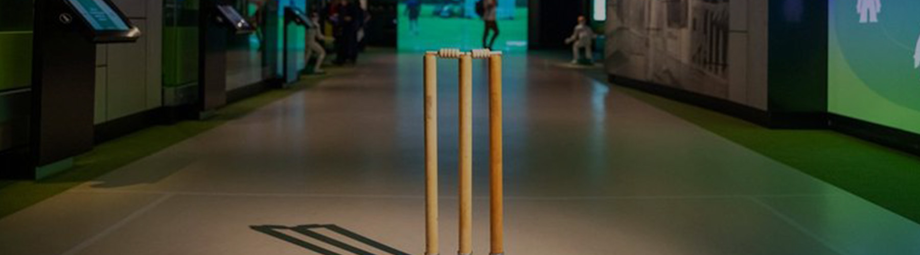 Cricket wickets in the Australian Sports Museum at the MCG