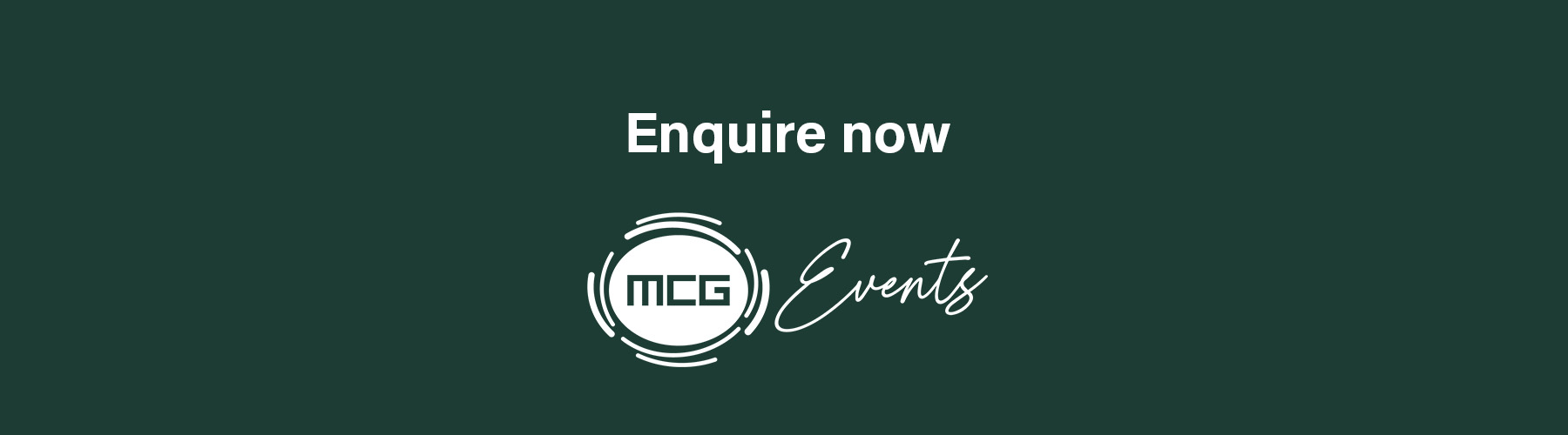 MCG Events enquire now