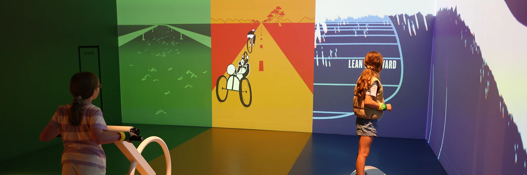 Surfing and cycling game inside