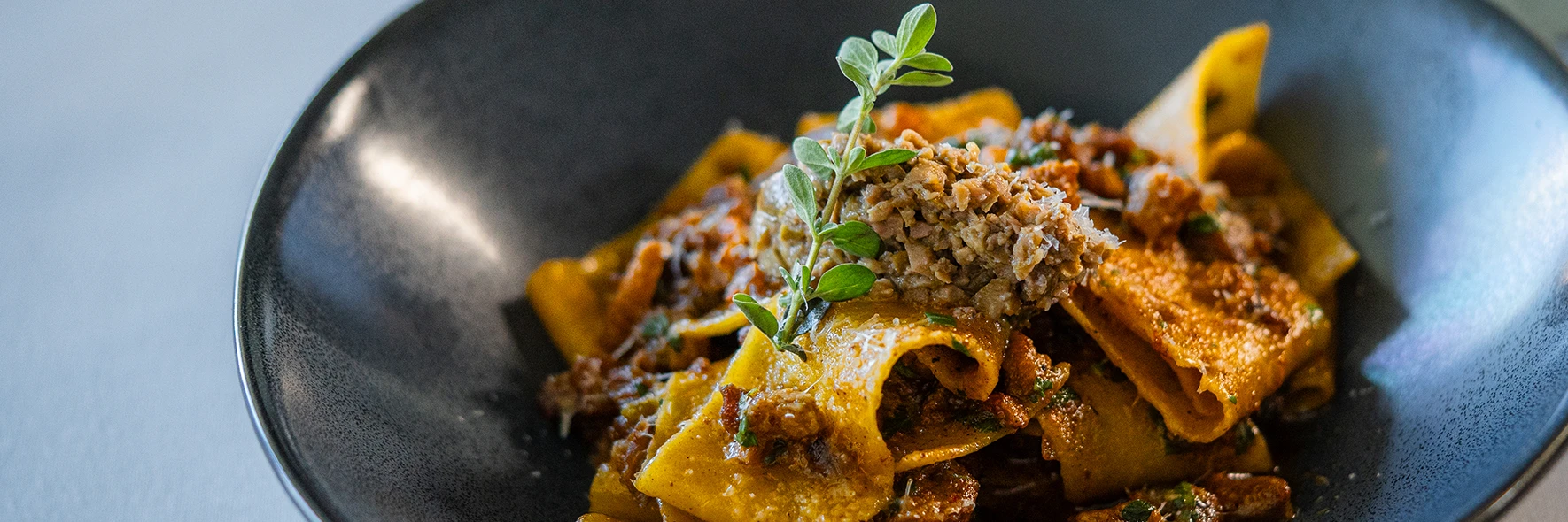 Pasta served at the Committee Room by Grossi at the MCG