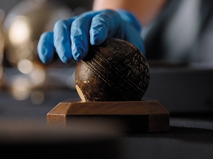 A ball in the Australian Sports Museum Keepers Collection