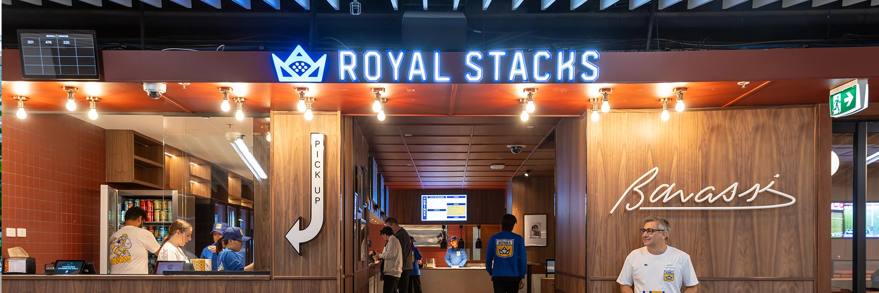 A view into Royal Stacks at Barassi Cafe