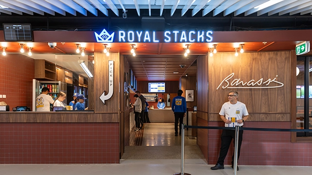 A view into Royal Stacks at Barassi Cafe