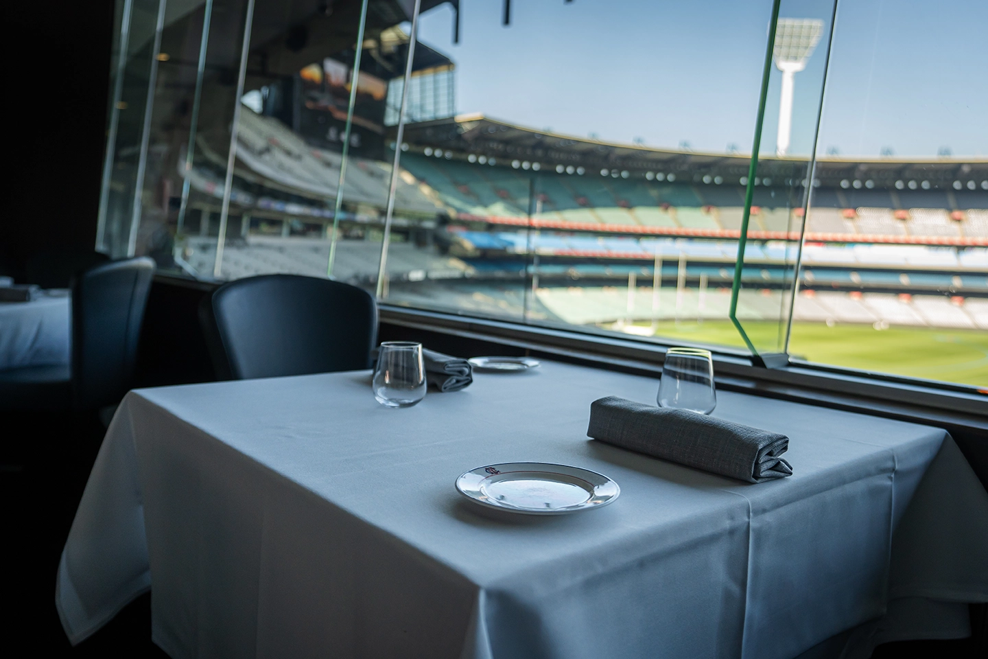 A dining setting in the Committee Room