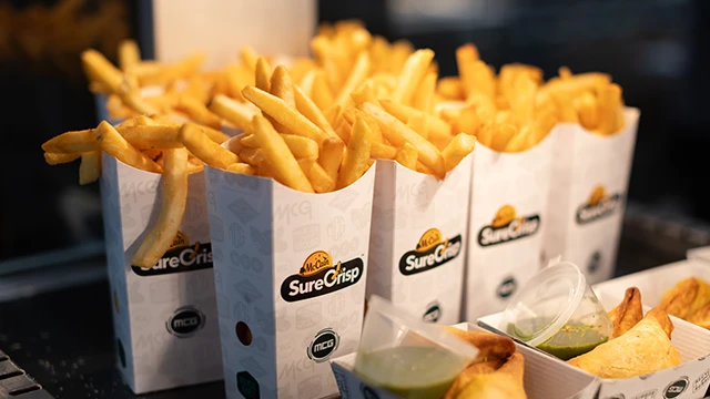 McCain SureCrisp Chips at The Food Store at the MCG