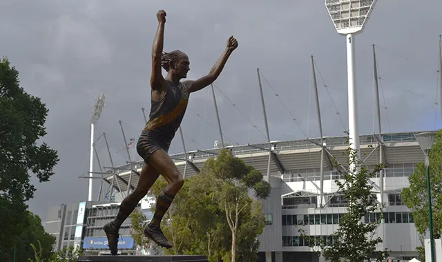Kevin Bartlett statute outside the MCG