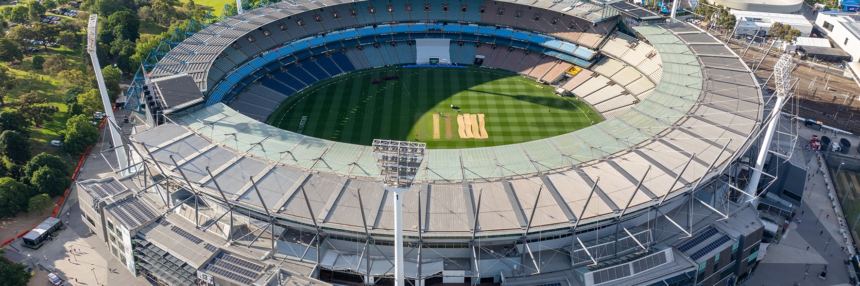 An aerial view of the MCG ahead of the Boxing Day Test