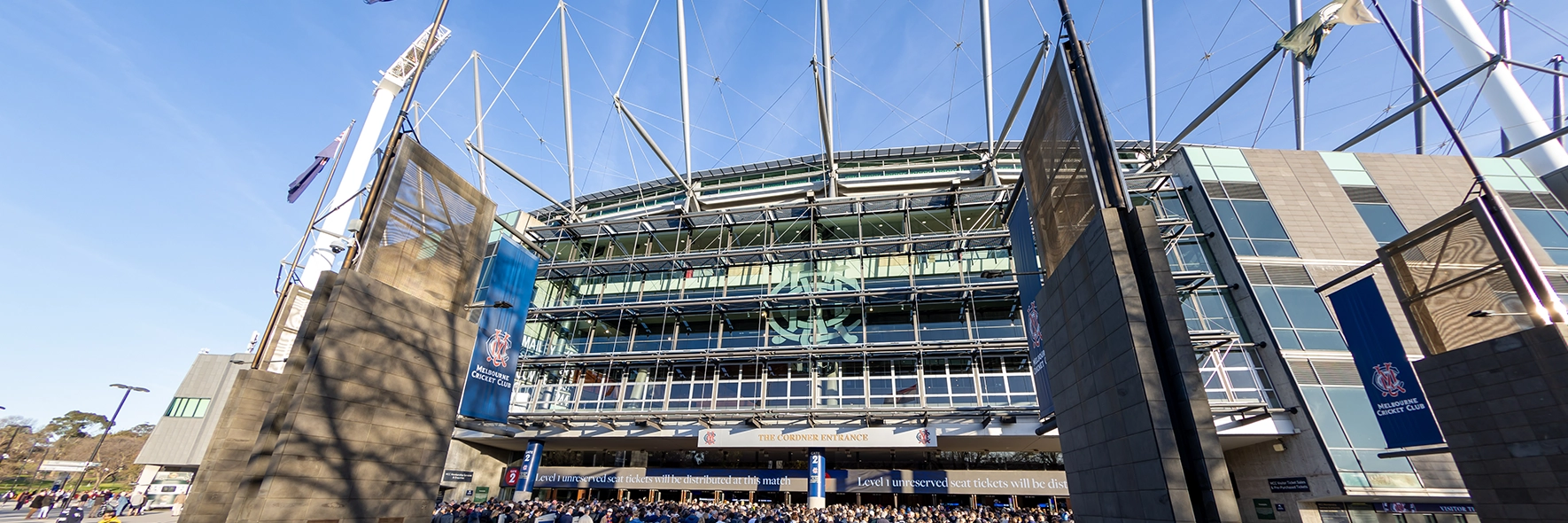 A wide view of Gate 2 at the MCG