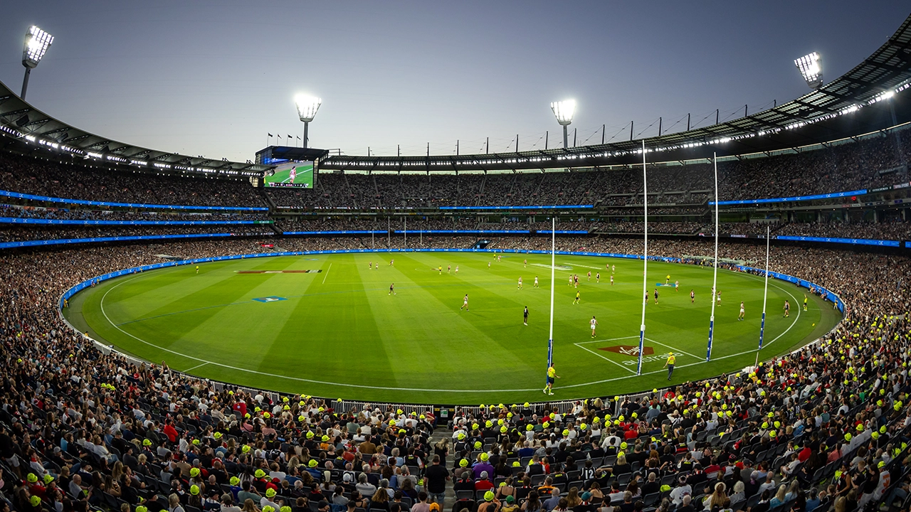 A wide view of the MCG arena from Level 4